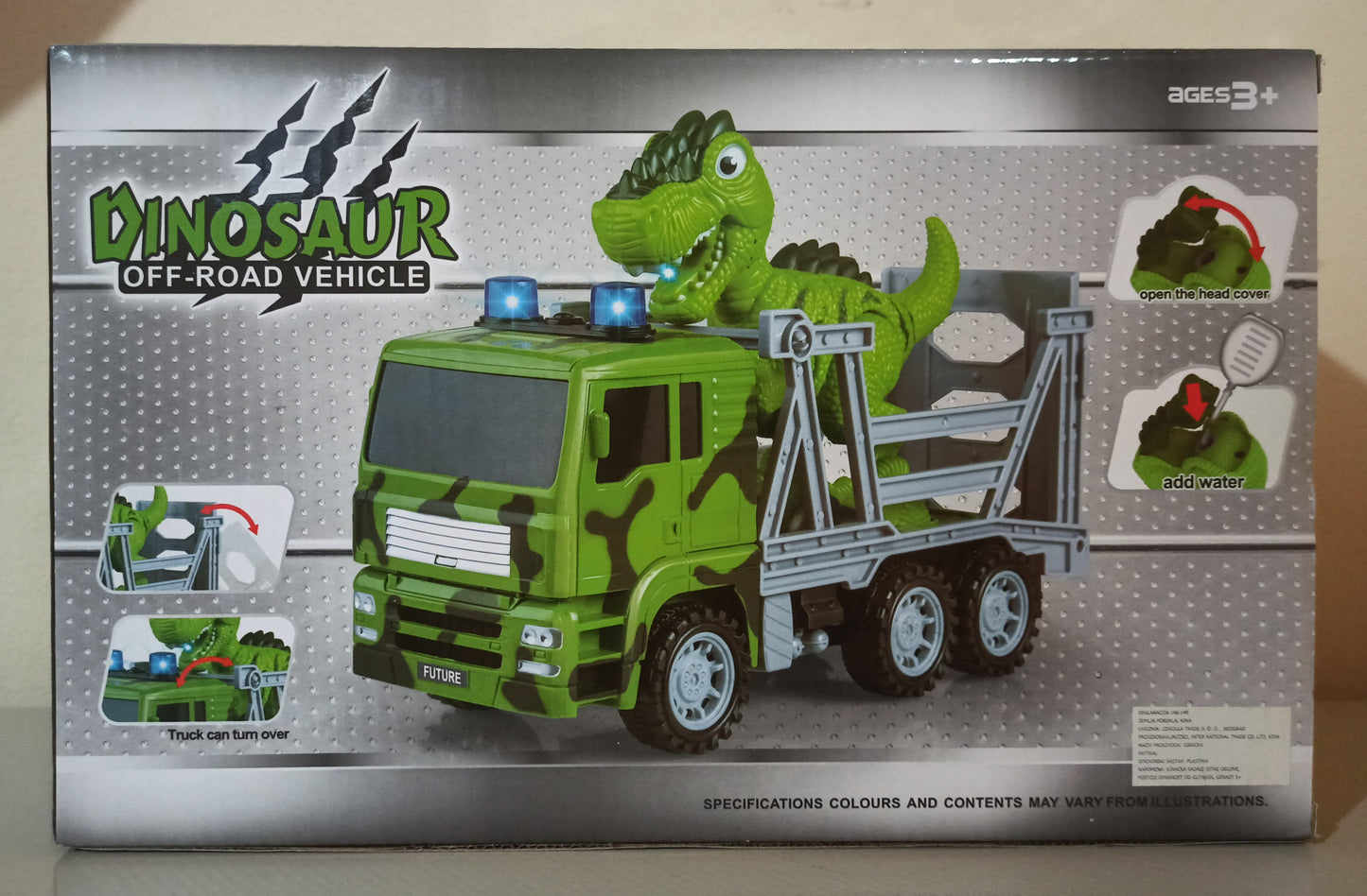 Kamion sa DINOSAURUSOM koji izbacuje paru sa svetlosnim i zvučnim efektima