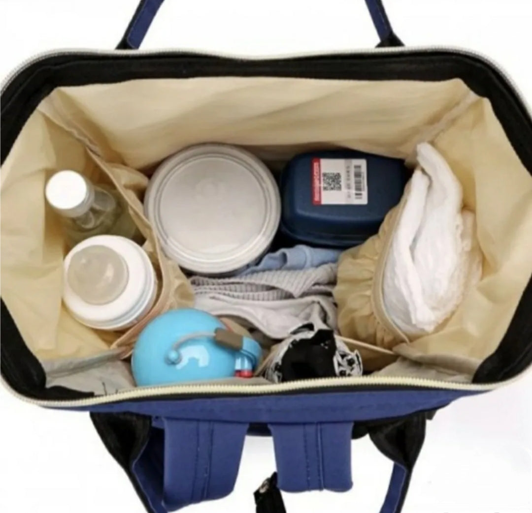 Multifunkcionalna torba ranac za mame i putovanja teget-crveni