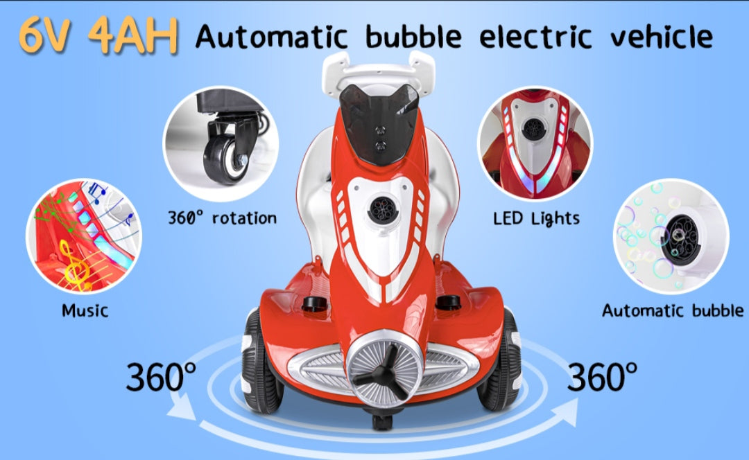 Dečiji autić na akumulator sa balončićima, LED svetlima i zvukom