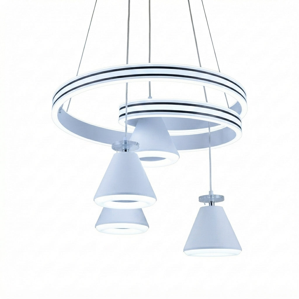 Moderni LED luster sa 5 elemenata