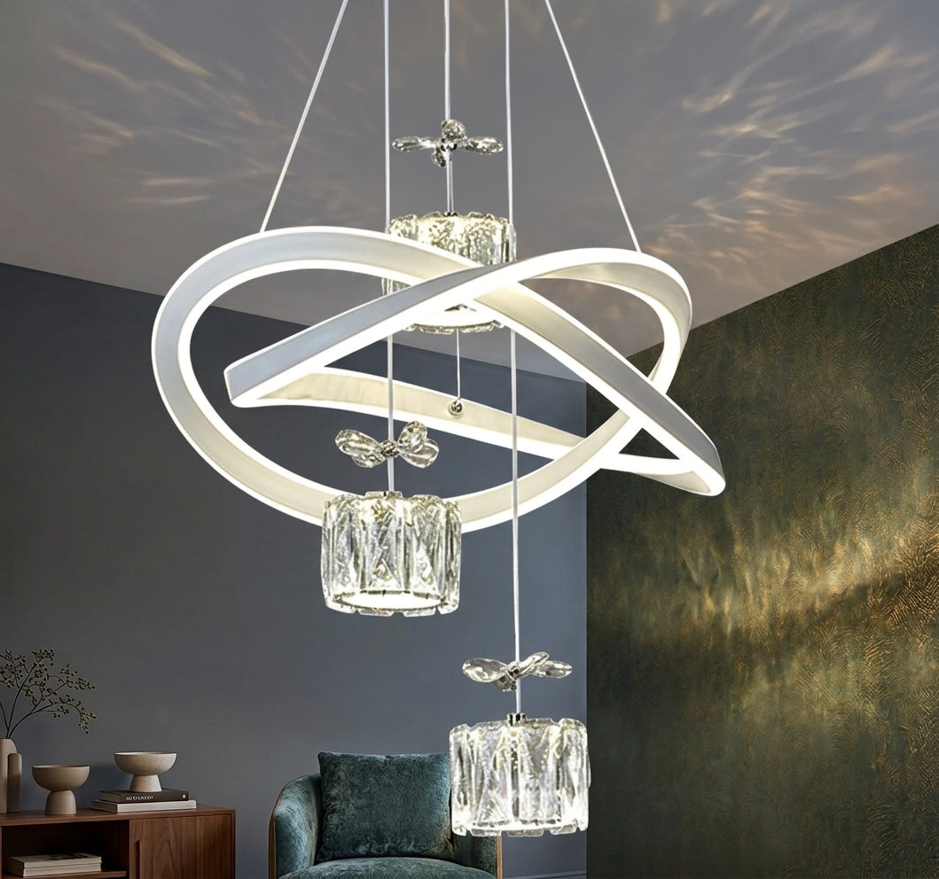 LED butterfly moderni luster