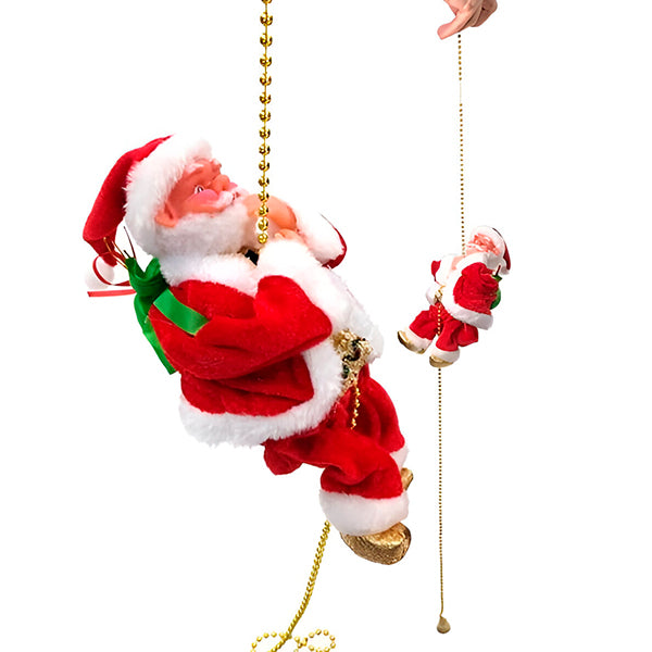 Novogodišnji deda mraz koji se penje i svira