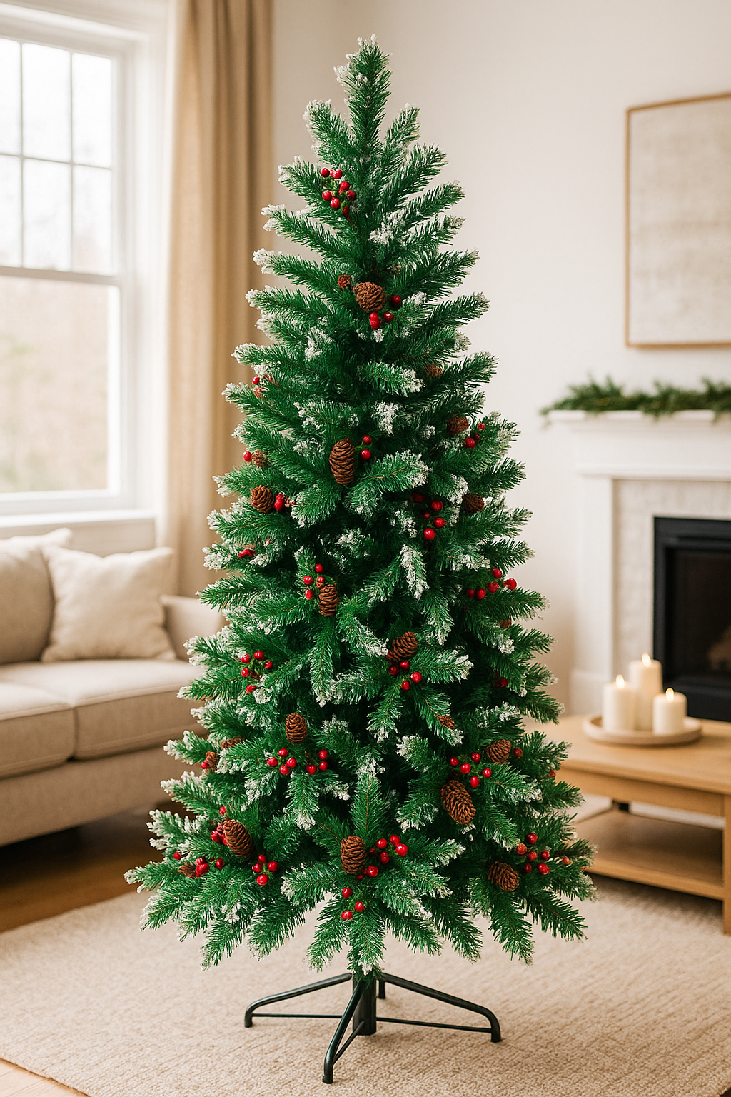 Jelka- red berries 180cm