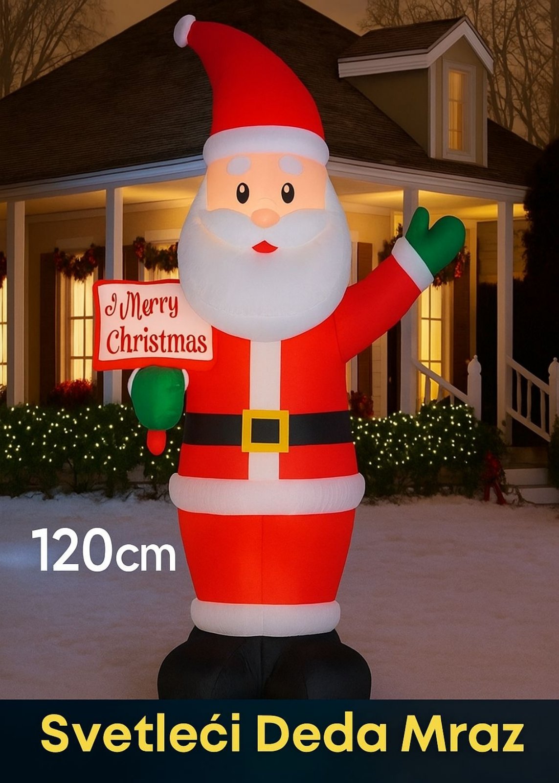 Svetleći DEDA MRAZ 120cm