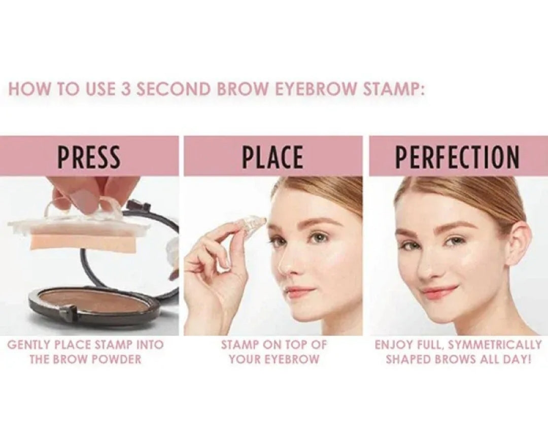 Puder za obrve 3 Second Brow - šablon za iscrtavanje obrva