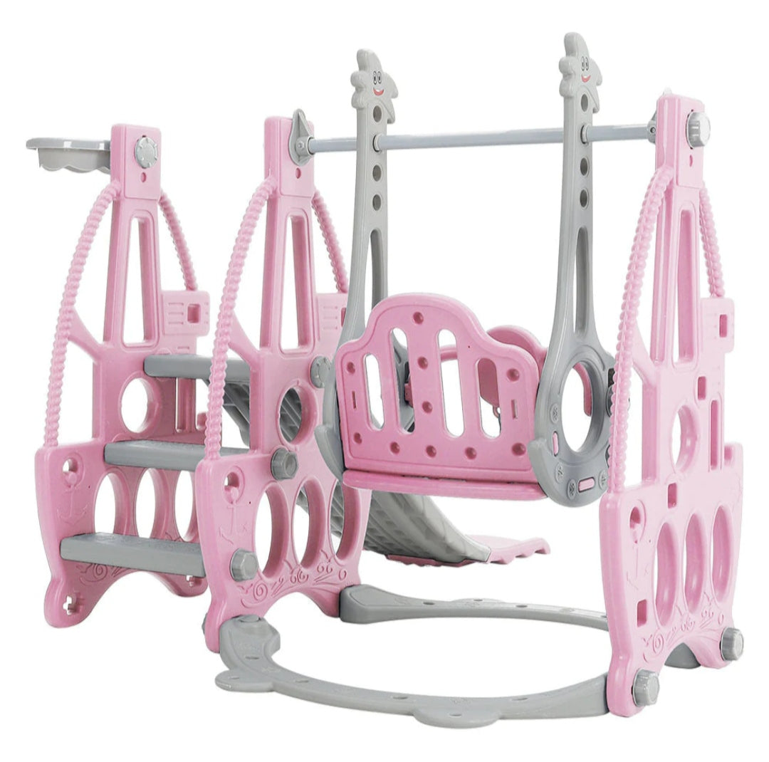 Tobogan Ljuljaška i Koš 3u1 ROZE