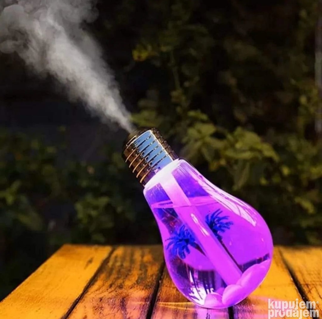 Ovlaživač vazduha Aroma difuzor u obliku sijalice sa dekorativnim led svetlom