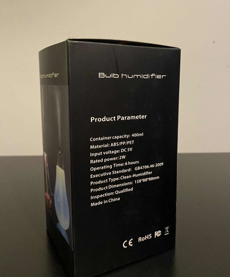 Ovlaživač vazduha Aroma difuzor u obliku sijalice sa dekorativnim led svetlom