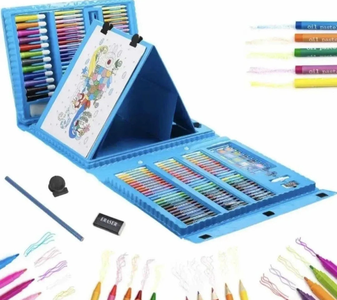 Veliki kreativni set za crtanje i slikanje sa štafelajem u koferu