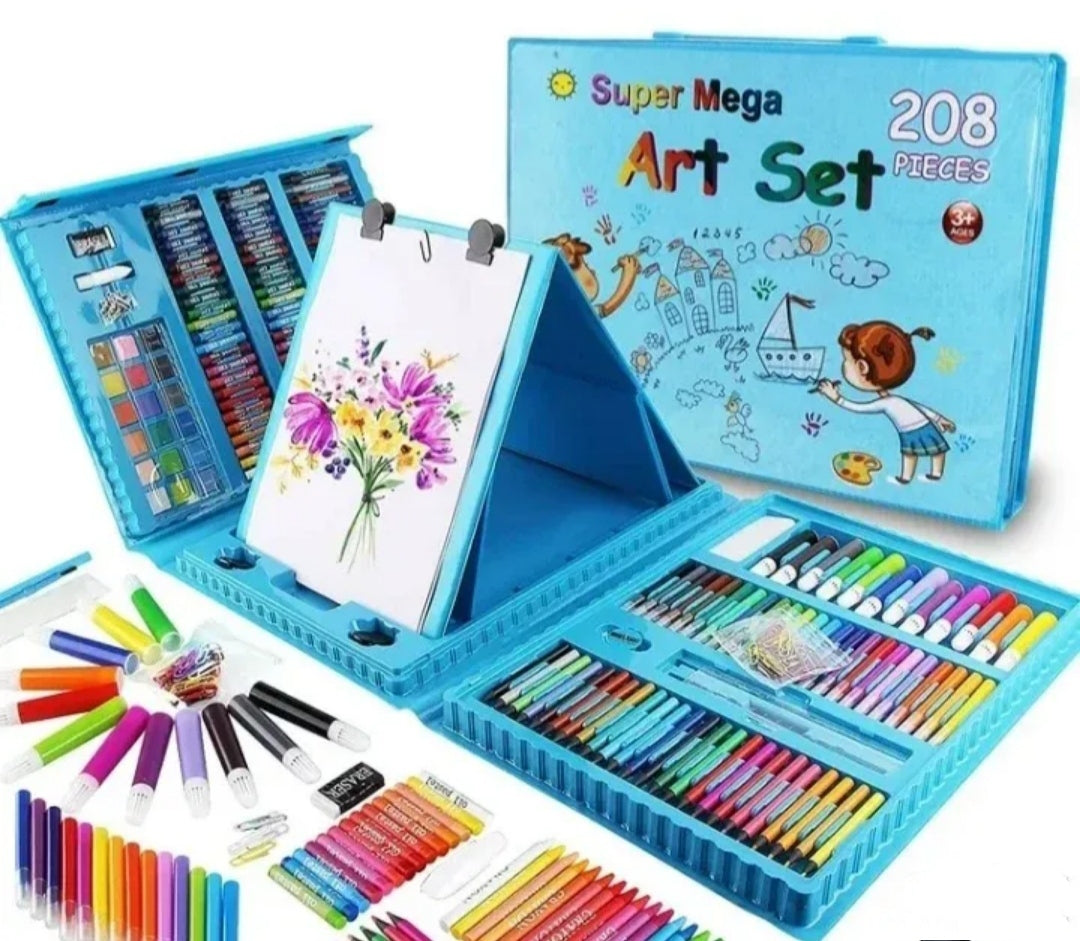 Veliki kreativni set za crtanje i slikanje sa štafelajem u koferu