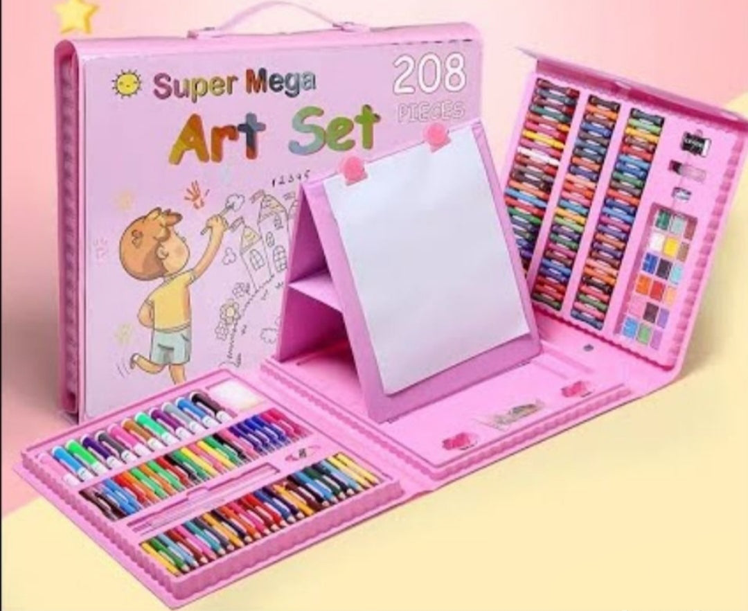 Veliki kreativni set za crtanje i slikanje sa štafelajem u koferu