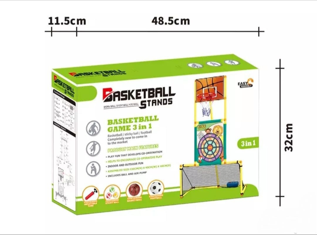 3u1 Veliki sportski set košarka, fudbal, pikado