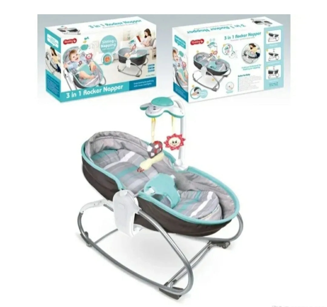 3u1 Krevet, Ležaljka - Njihalica i Stolica Za Bebe