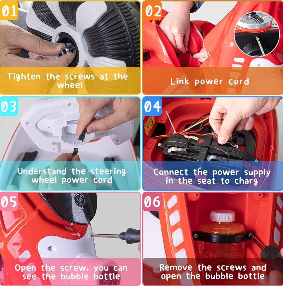 Dečiji autić na akumulator sa balončićima, LED svetlima i zvukom