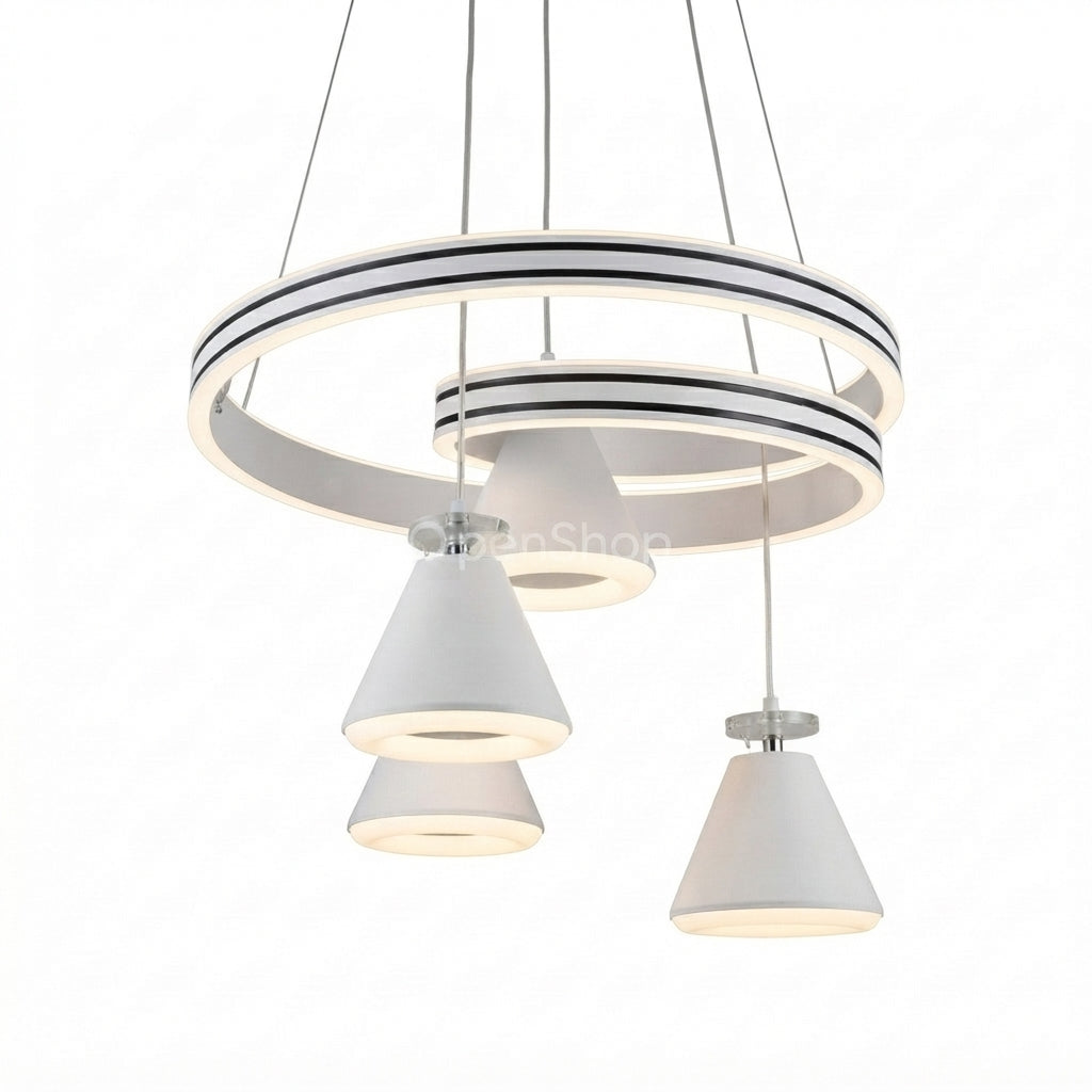 Moderni LED luster sa 5 elemenata