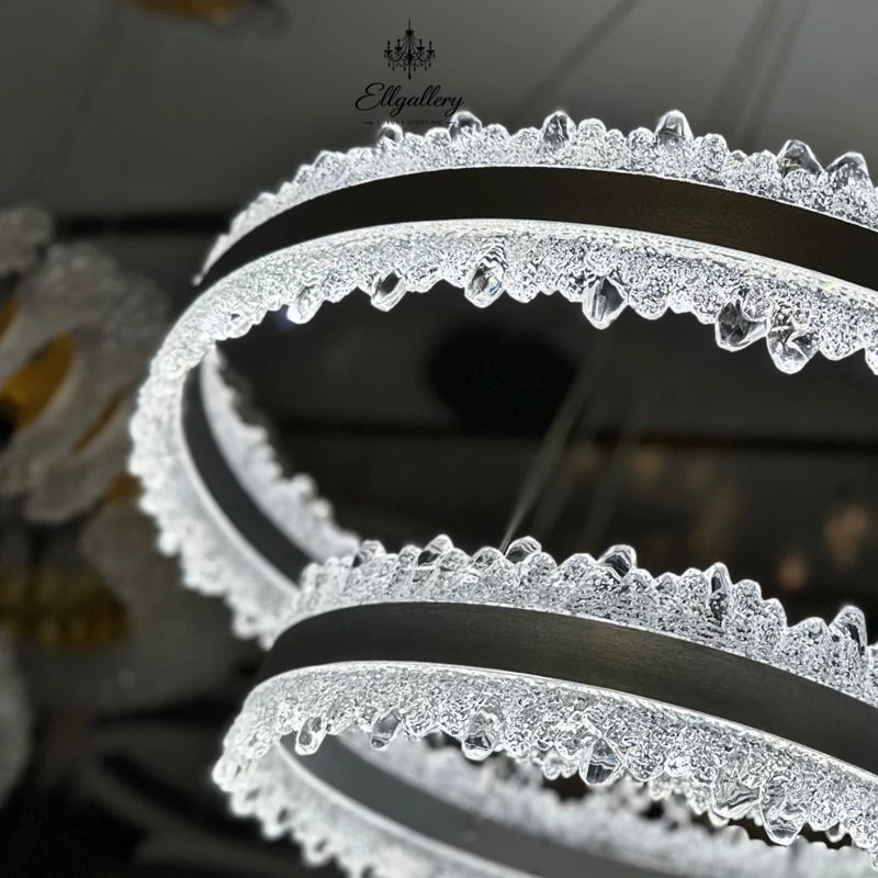 LED luster 3 prstena kristal - 60cm- GR8638-600