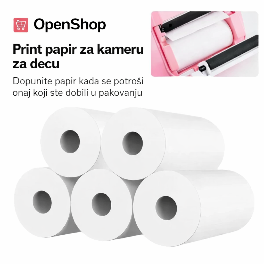 Print papir za dečije kamere – termo rolne za instant štampu