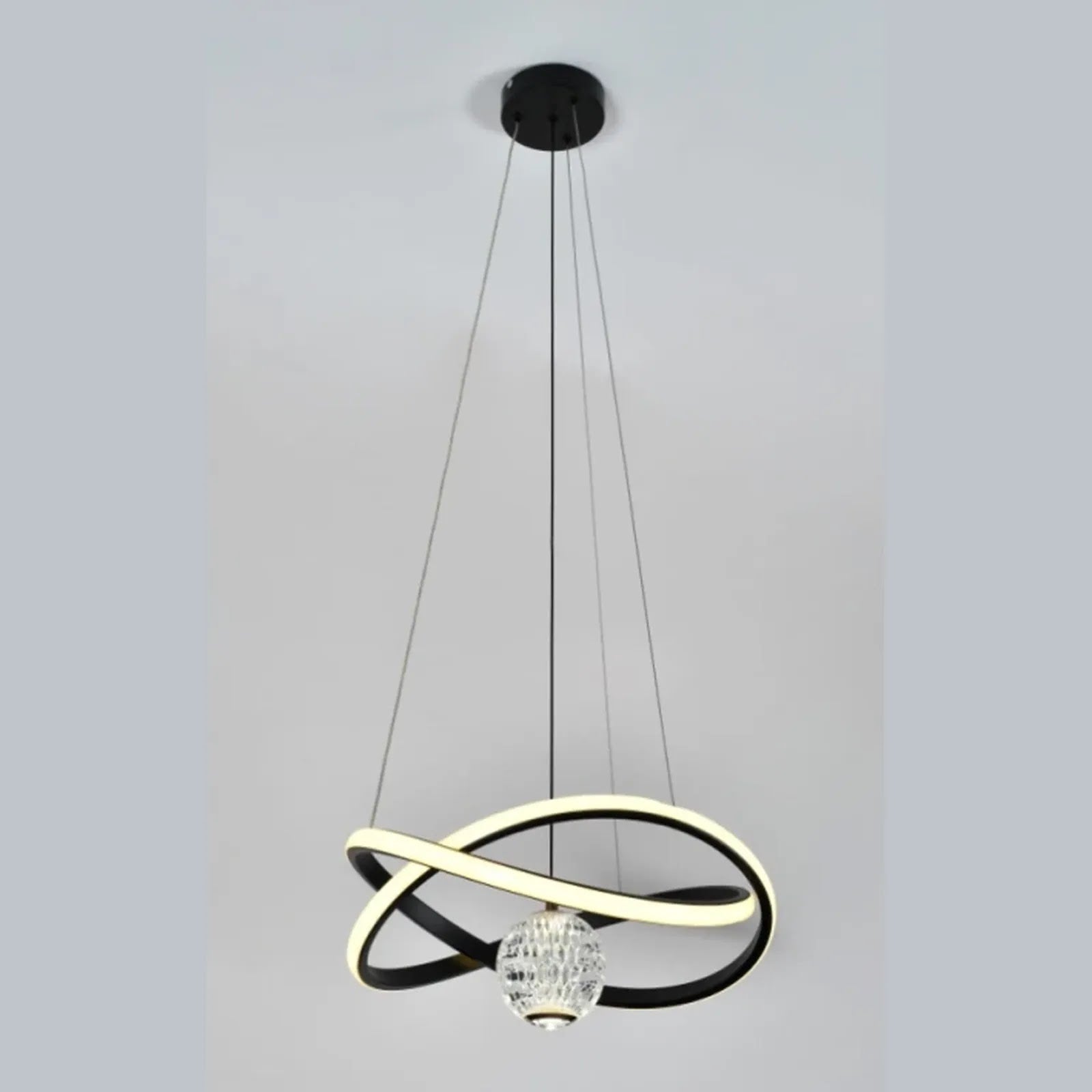 Moderni luster LED LINE, 40CM I 25W, crno beli
