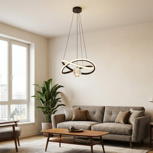 moderni LED LINE luster, visilica sa kuglom u sredini