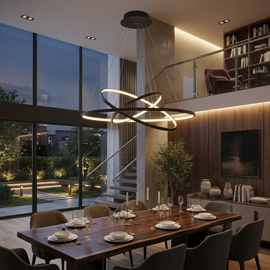 Visilica led sa tri prstena i modernim dizajnom