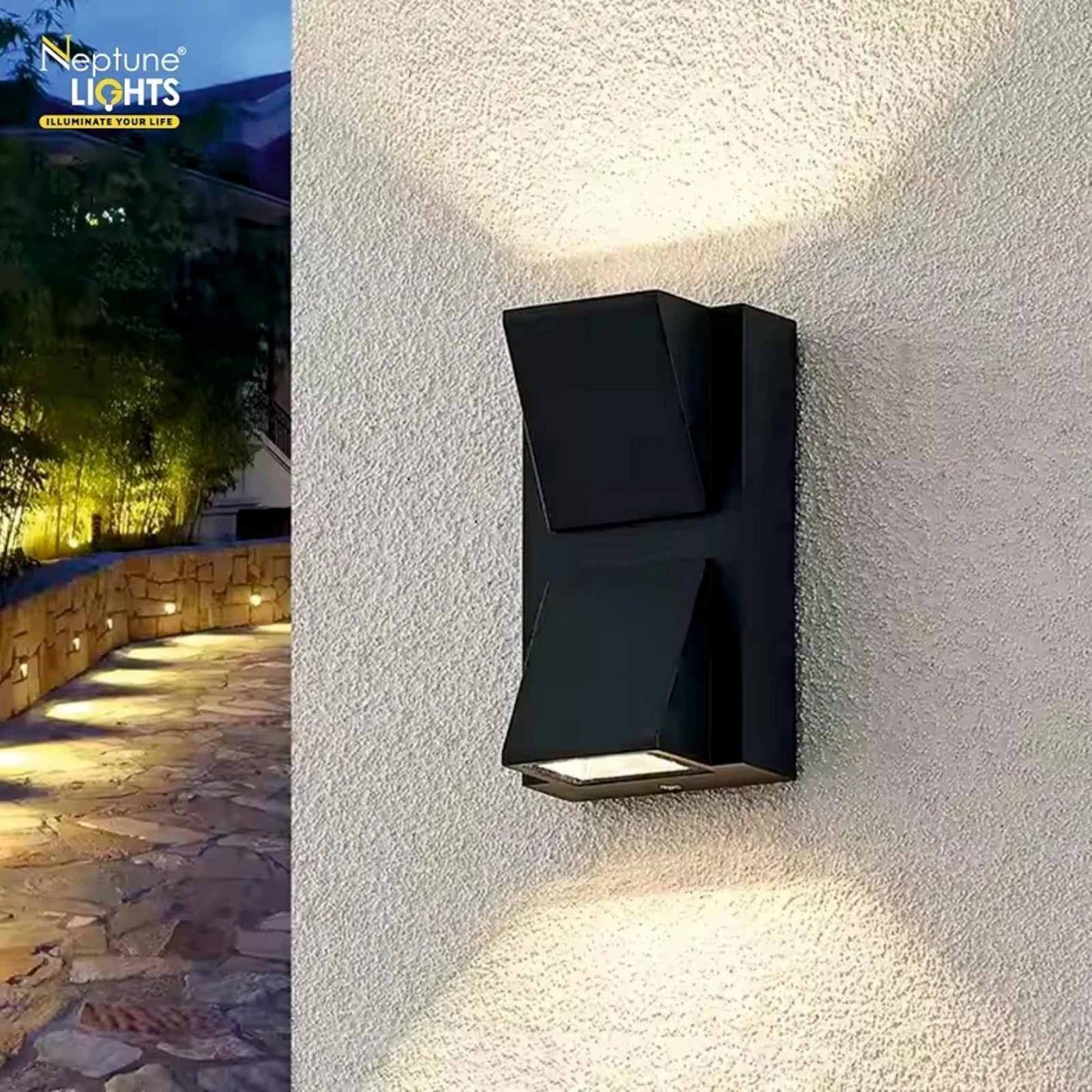 ZIDNA spoljna lampa crna na zidu kuce